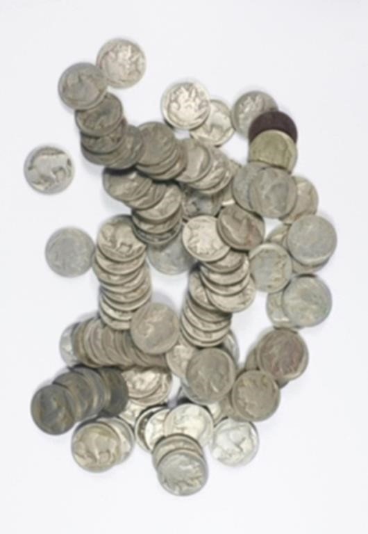 (100) BUFFALO NICKELS