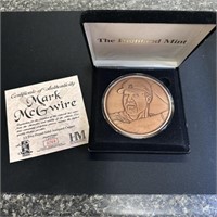 1/2 Pound Copper Round - Mark McGwire w/ COA