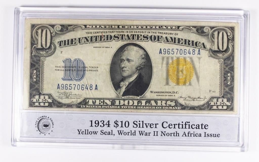 1934-A $10 SILVER CERTIFICATE