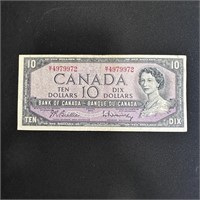 1954 Canada $10 Banknote