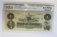 1860'S $1.00 PROVIDENCE, RHODE ISLAND NOTE