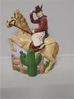 Cowboy on Horse Cookie Jar