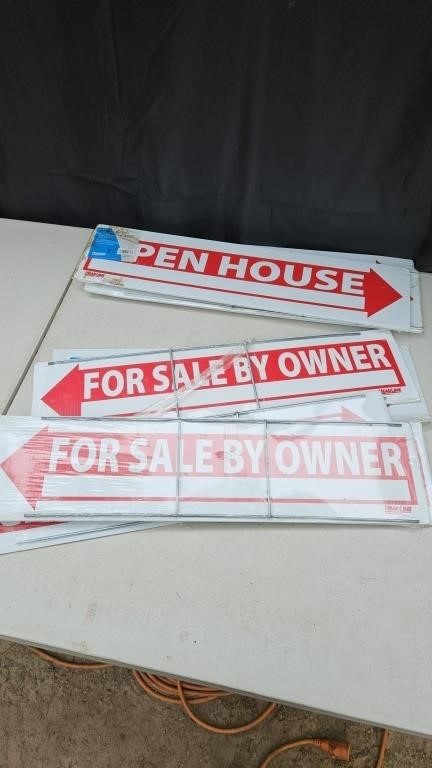 5- for sale by owner 3 open house signs