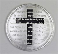 1 OZ "THE LORD'S PRAYER" SILVER ROUND