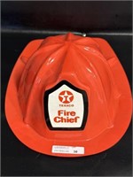 1970's Fire Chief Texaco Kids Plastic Firemans hat