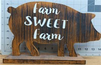 Farm sweet farm wooden sign
