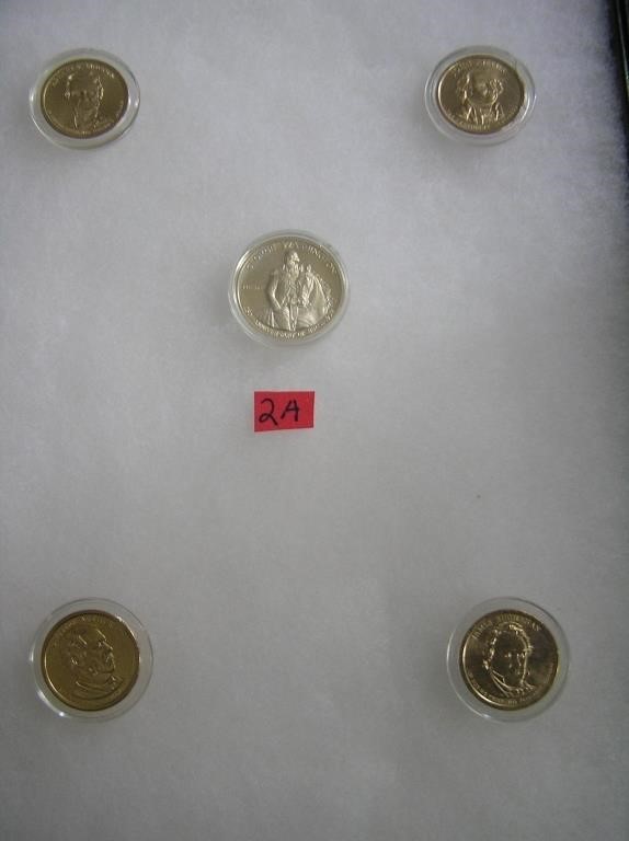 Group of uncirculated US coins