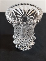 3-panel Bohemian Crystal Vase 5"