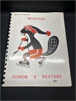 Vtg Moncton Junior Beavers Hockey Souvenir Program