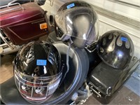(3) motorcycle helmets