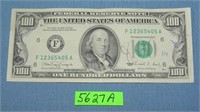 Vintage old style small portrait US $100 bill