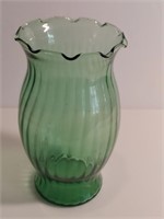 Emerald Optic Swirl Green Glass Vase Anchor