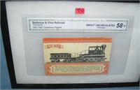 Baltimore and Ohio railroad advertising post card