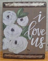Wooden sign "I love us" by Brownlow gifts