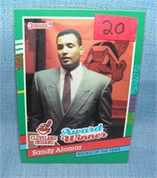 Sandy Alomar Jr. rookie baseball card