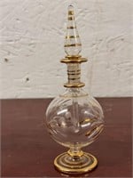 Vintage Hand Blown Glass Perfume Bottle
