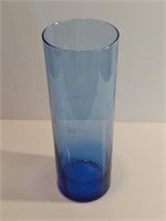 Blue Glass Column Vase