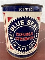 Vintage UNOPENED Blue Seal Drain Pipe Solvent Can