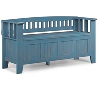 Solid Wood 48 Inch Wide Entryway Storage Bench