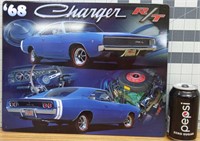 15"x12" metal sign 1968 charger r/t