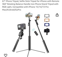 67" Phone Tripod, Selfie Stick