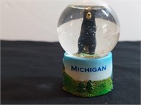 Michigan Black Bear Mini Snow Globe 2" Tall