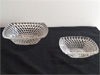 2pc Imperial Glass Diamond Point Bowls