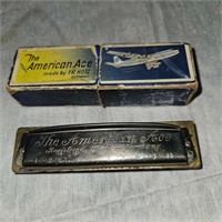 the american ace harmonica in box