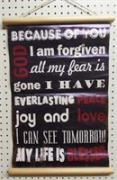24"x16" religious hanging sign