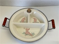 Vintage Excello Child's Food Warmer Plate