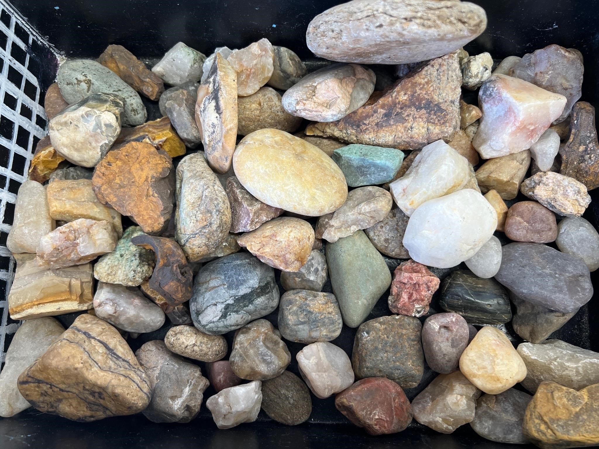 Metal Box of Unidentified Rocks