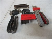 Lot of Allen Wrenches, Multi Tool & Knife