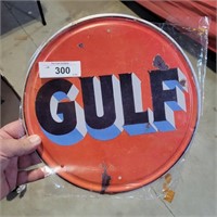 12" gulf metal sign