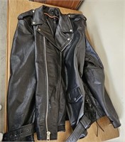 nice leather coat size 5xl