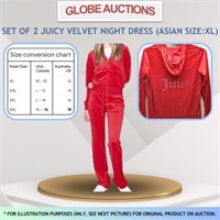 NEW SET OF2 JUICY VELVET NIGHT DRESS(ASIAN SIZE:XL