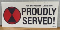 USA made military decal 7th infantry division