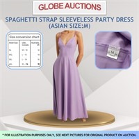SPAGHETTI STRAP SLEEVELESS PARTY DRESS(ASIAN SIZEM