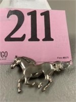 STERLING SILVER HORSE PIN