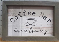 New Coffee bar wooden sign