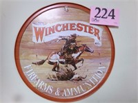 WINCHESTER FIREARMS AND AMMUNITION METAL SIGN