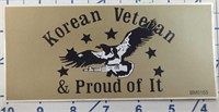 Korean veteran bumper sticker