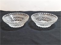 2pc Wexford Pattern Nut Bowls Very Good