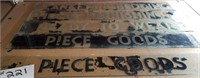 Rare 5 Antique Etched Glass Department Store Signs