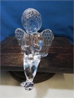 Quite heavy glass angel playing instrument