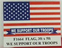 We support our troops 3x5' flag