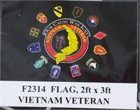 Vietnam veteran 2x3 flag