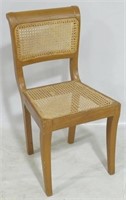 Caned side chair, 35 x 18 x 19