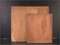 Lot of (2) Early Wooden Cutting Boards