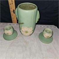 3 piece set of weller pottery