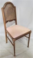 Vintage cane back accent chair